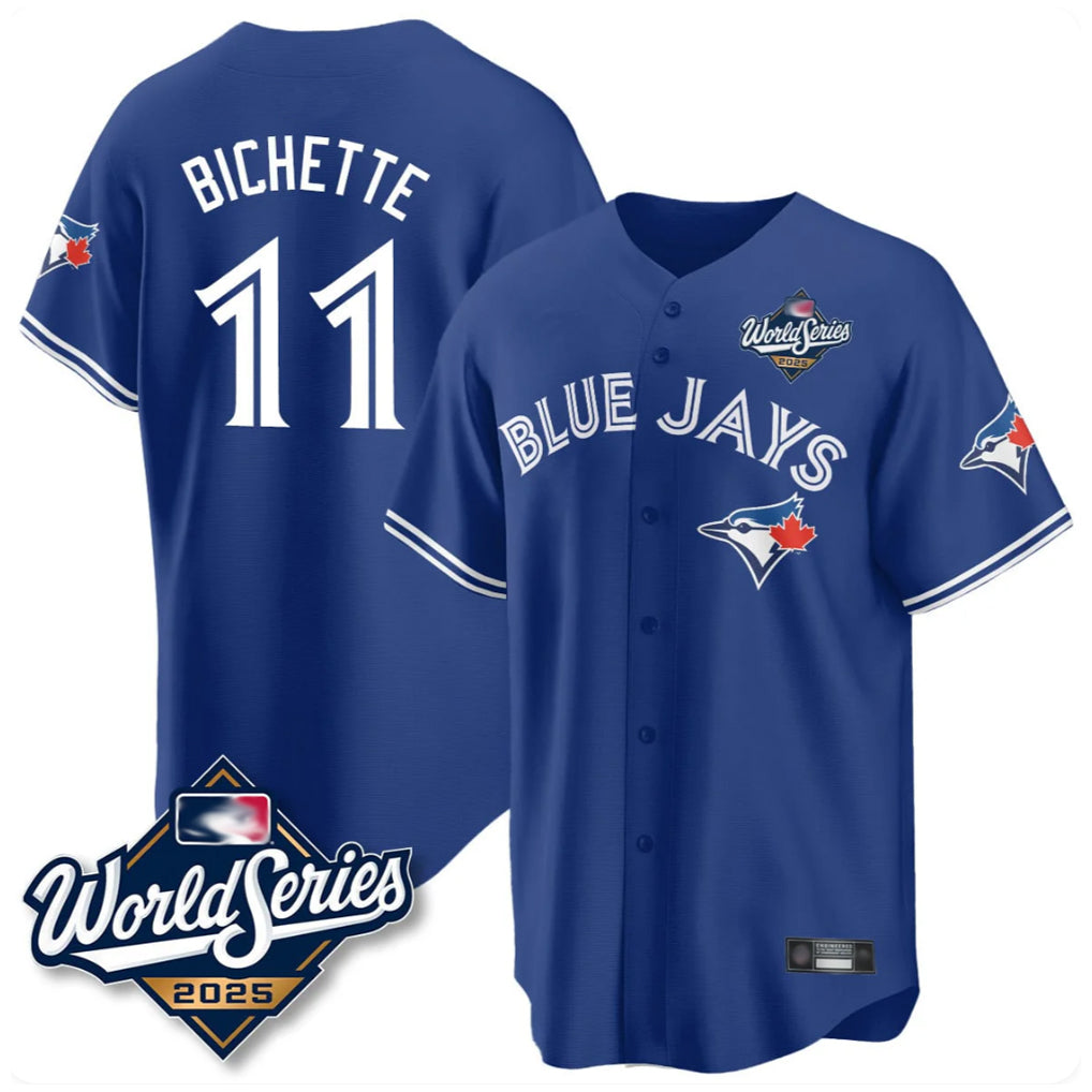 T.Blue Jays #11 Bo Bichette Player Royal 2025 World Series Limited Home Fdoa Stitched Jerseys