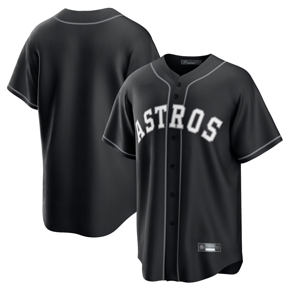 H.Astros ## Astros Blank Player Black Home Game Gdoa Stitched Jerseys