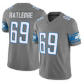 D.Lions #69 Tate Ratledge Player Gray Vapor F.U.S.E. Limited Home Game Gdoa Stitched Jerseys