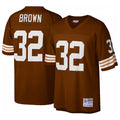 C.Browns #32 Jim Brown Player Brown Mitchell & Ness 1963 Throwback Gdoa Stitched Jerseys