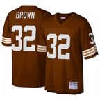 C.Browns #32 Jim Brown Player Brown Mitchell & Ness 1963 Throwback Gdoa Stitched Jerseys