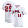 LA.Angels #25 Travis d'Arnaud Player White Limited Elite Fdoa Stitched Home Jerseys