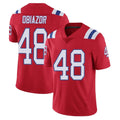 NE.Patriots #48 Namdi Obiazor Player Red Vapor Untouchable Home Game Gdoa Stitched Jerseys