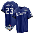 LA.Dodgers #23 Kyle Tucker Player Royal World Series City Connect Home Game Fdoa Stitched Jerseys