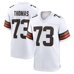 C.Browns #73 Joe Thomas Player White Home Game Gdoa Stitched Jerseys