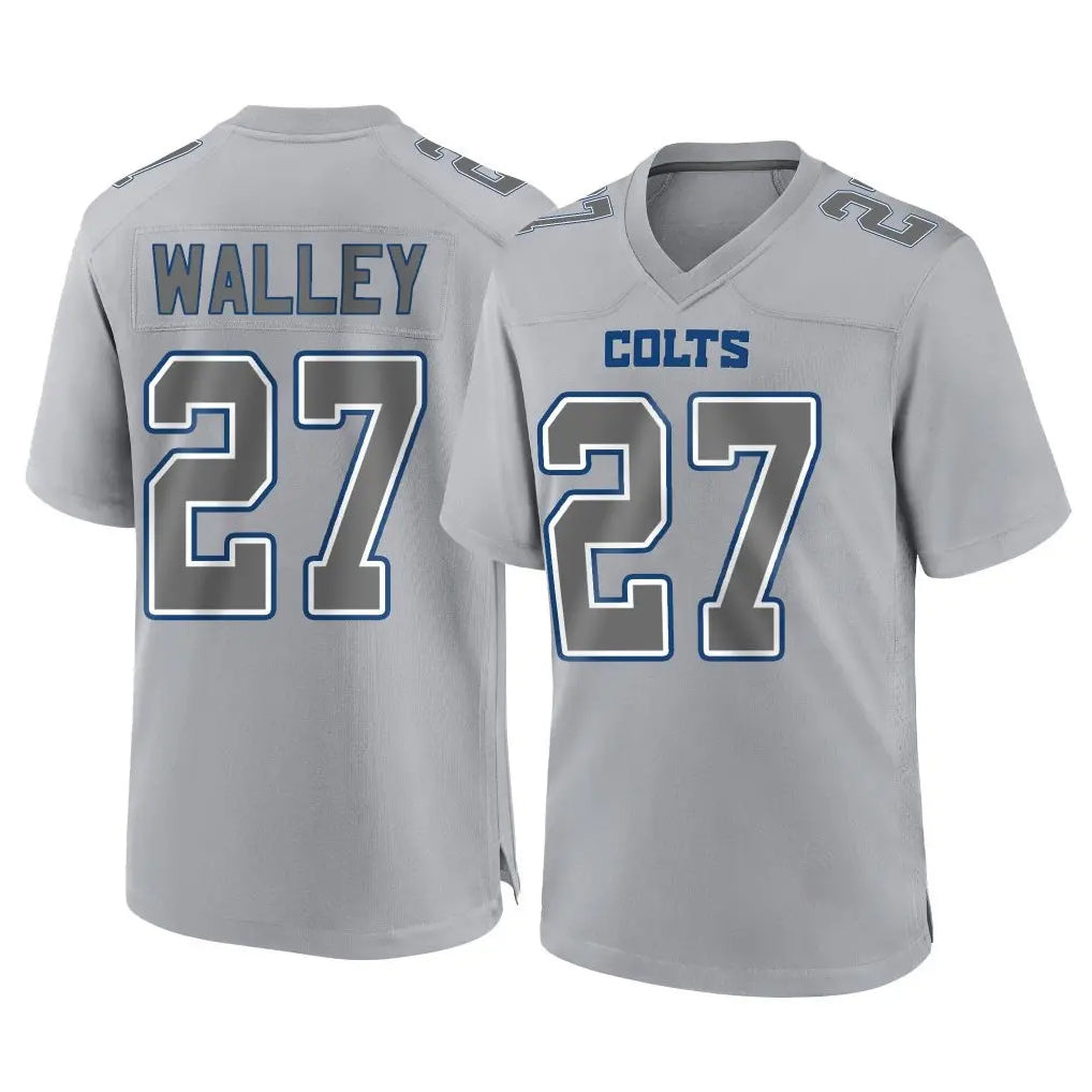 IN.Colts #27 Justin Walley Player Gray Atmosphere Fashion Home Game Gdoa Stitched Jerseys