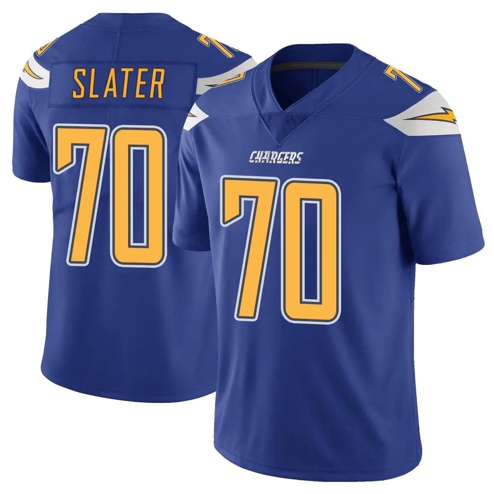 LA.Chargers #70 Rashawn Slater Player Royal Limited Color Rush Vapor Untouchable Home Game Gdoa Stitched Jerseys