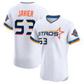 H.Astros #53 Cristian Javier Player White City Connect Limited Elite Home Gdoa Stitched Jerseys