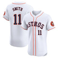 H.Astros #11 Cam Smith Player White Limited Elite Home Gdoa Stitched Jerseys