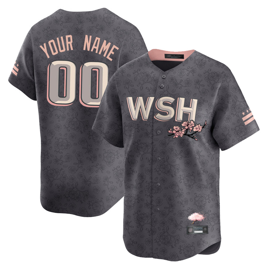 Custom W.Nationals Gray City Connect Limited Home Game Any Name & Number Gdoa Stitched Jerseys