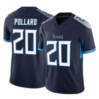 T.Titans #20 Tony Pollard Player Navy Limited Vapor F.U.S.E. Home Game Gdoa Stitched Jerseys