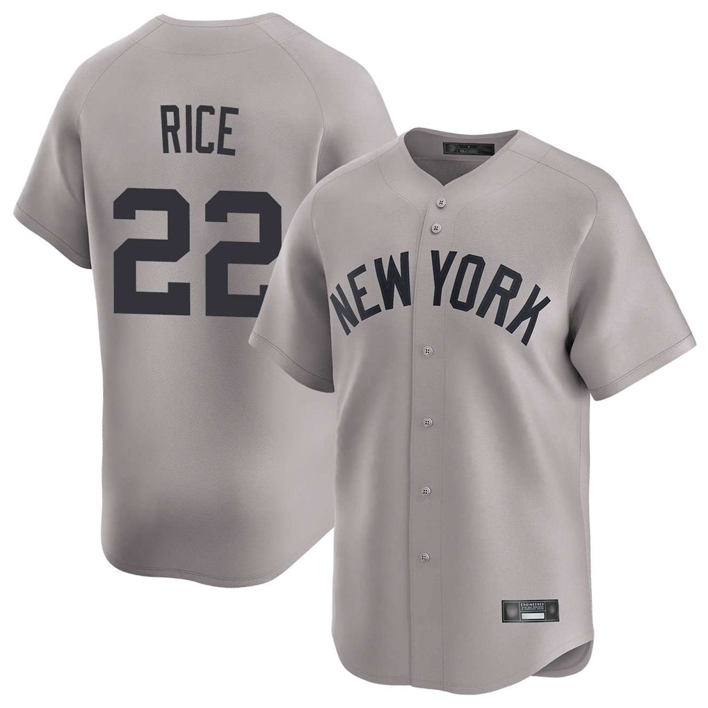 NY.Yankees #22 Ben Rice Player Gray Limited Home Fdoa Stitched Jerseys