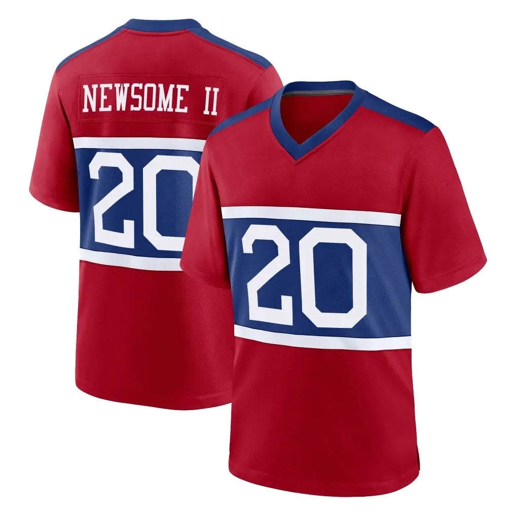 NY.Giants #20 Greg Newsome II Player Red Century Home Game Gdoa Stitched Jerseys