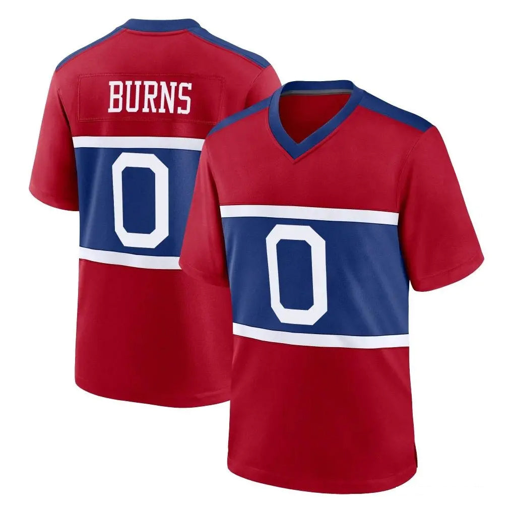 NY.Giants #0 Brian Burns Player Red Century Home Game Gdoa Stitched Jerseys