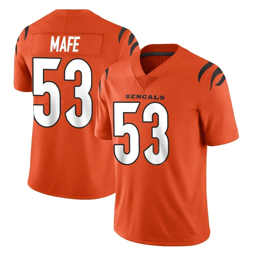 C.Bengals #53 Boye Mafe Player Orange Vapor Untouchable Limited Home Game Gdoa Stitched Jerseys