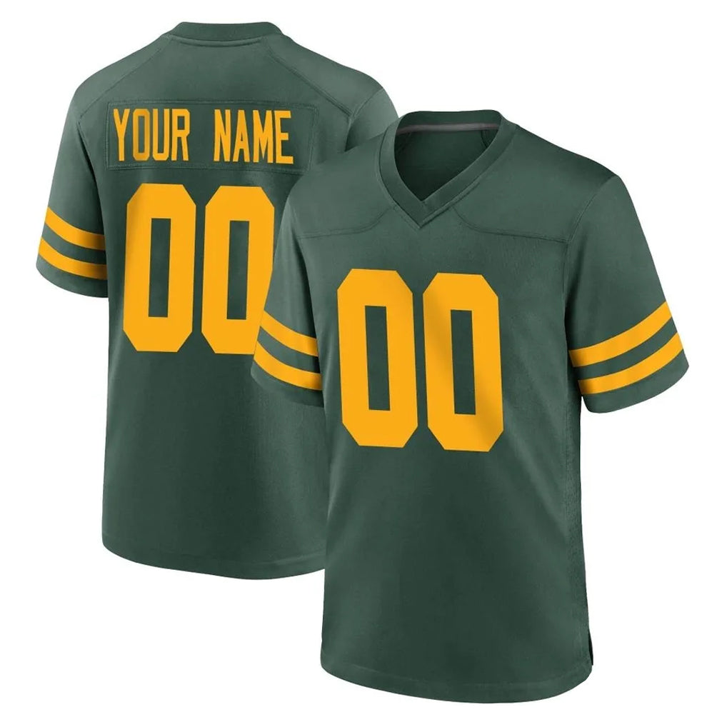 Custom GB.Packers Green Alternate Home Game Any Name & Numbers Gdoa Stitched Jerseys
