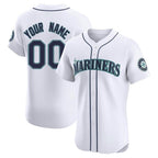 Custom S.Mariners White Limited Elite Home Game Any Name & Number Gdoa Stitched Jerseys