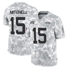 NY.Jets #15 Adonai Mitchell Player Arctic Camo Salute to Service Limited Game Gdoa Stitched Jerseys