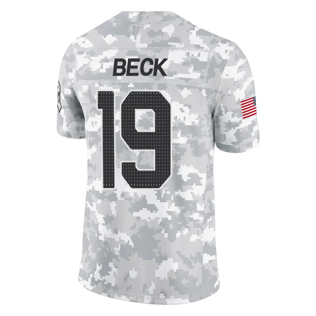 A.Cardinals #19 Carson Beck Player Camo Salute to Service Limited Home Gdoa Stitched Jerseys