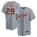 D.Tigers #29 Tarik Skubal Player Gray Home Game Gdoa Stitched Jerseys