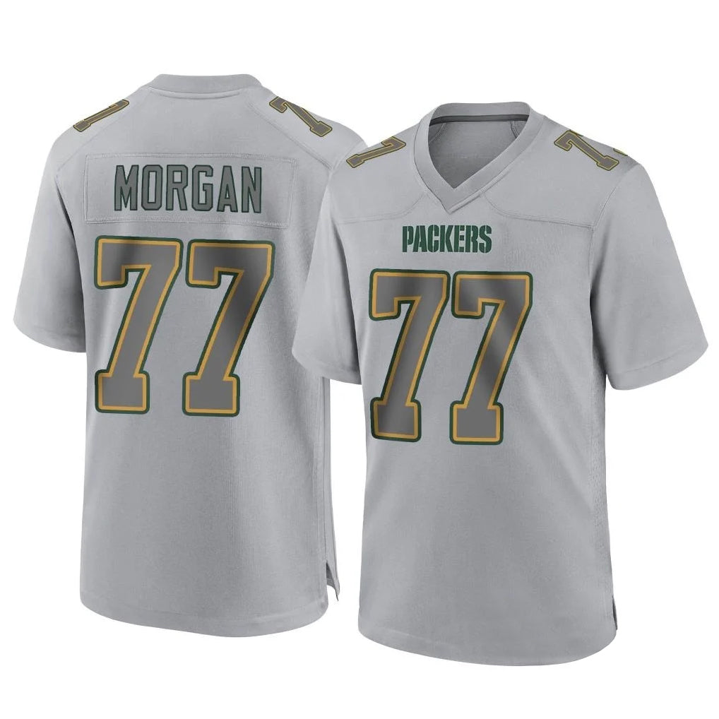 GB.Packers #77 Jordan Morgan Player Gray Atmosphere Fashion Home Game Gdoa Stitched Jerseys
