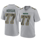 GB.Packers #77 Jordan Morgan Player Gray Atmosphere Fashion Home Game Gdoa Stitched Jerseys