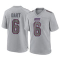 NY.Giants #6 Jaxson Dart Player Gray Atmosphere Fashion Limited Game Gdoa Stitched Jerseys
