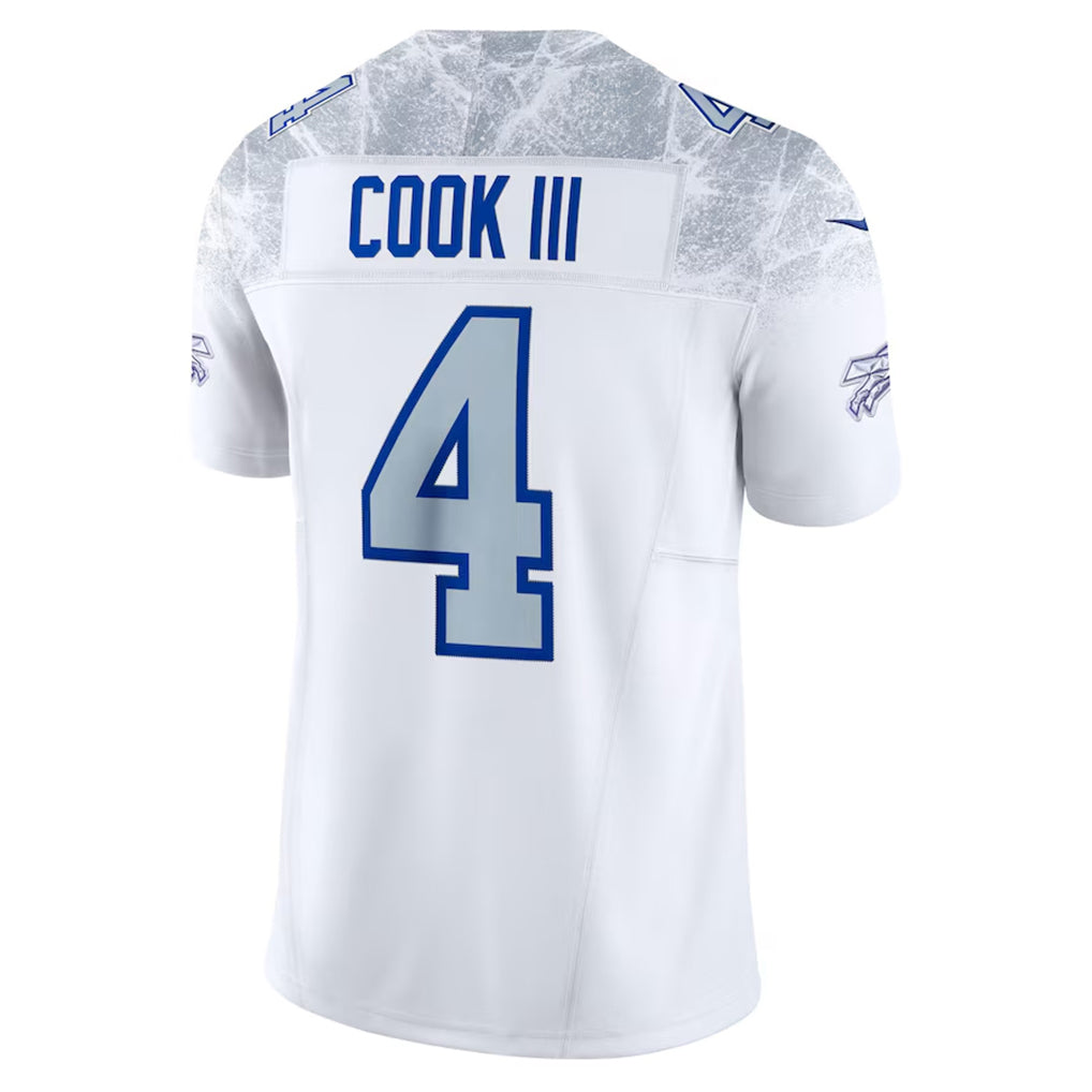 B.Bills #4 James Cook III Player White Rivalries Collection Vapor Limited Gdoa Stitched Jerseys