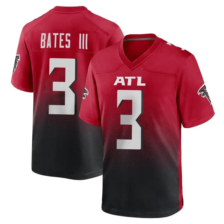 A.Falcons #3 Jessie Bates III Player Red Home Game Gdoa Stitched Jerseys