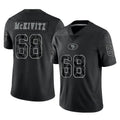SF.49ers #68 Colton McKivitz Player Black Limited Reflective Home Game Gdoa Stitched Jerseys