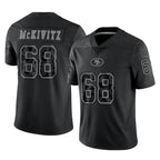 SF.49ers #68 Colton McKivitz Player Black Limited Reflective Home Game Gdoa Stitched Jerseys