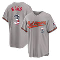 B.Orioles #3 Taylor Ward Player Gray USA 250 Fourth of July Home Game Gdoa Stitched Jerseys