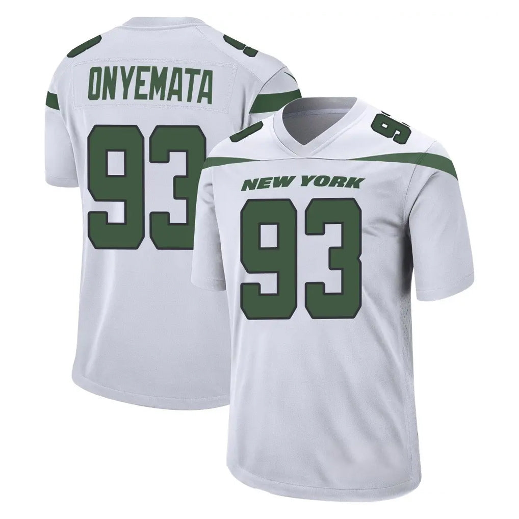 NY.Jets #93 David Onyemata Player White Spotlight Home Game Gdoa Stitched Jerseys