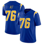 LA.Chargers #76 Joe Alt Player Royal Limited Vapor Home Game Gdoa Stitched Jerseys