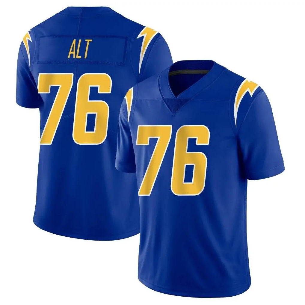 LA.Chargers #76 Joe Alt Player Royal Limited Vapor Home Game Gdoa Stitched Jerseys