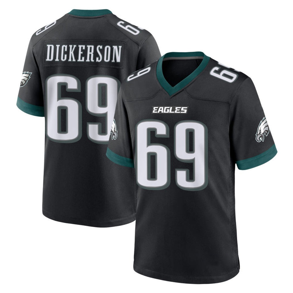 P.Eagles #69 Landon Dickerson Player Black Game Home Gdoa Stitched Jerseys