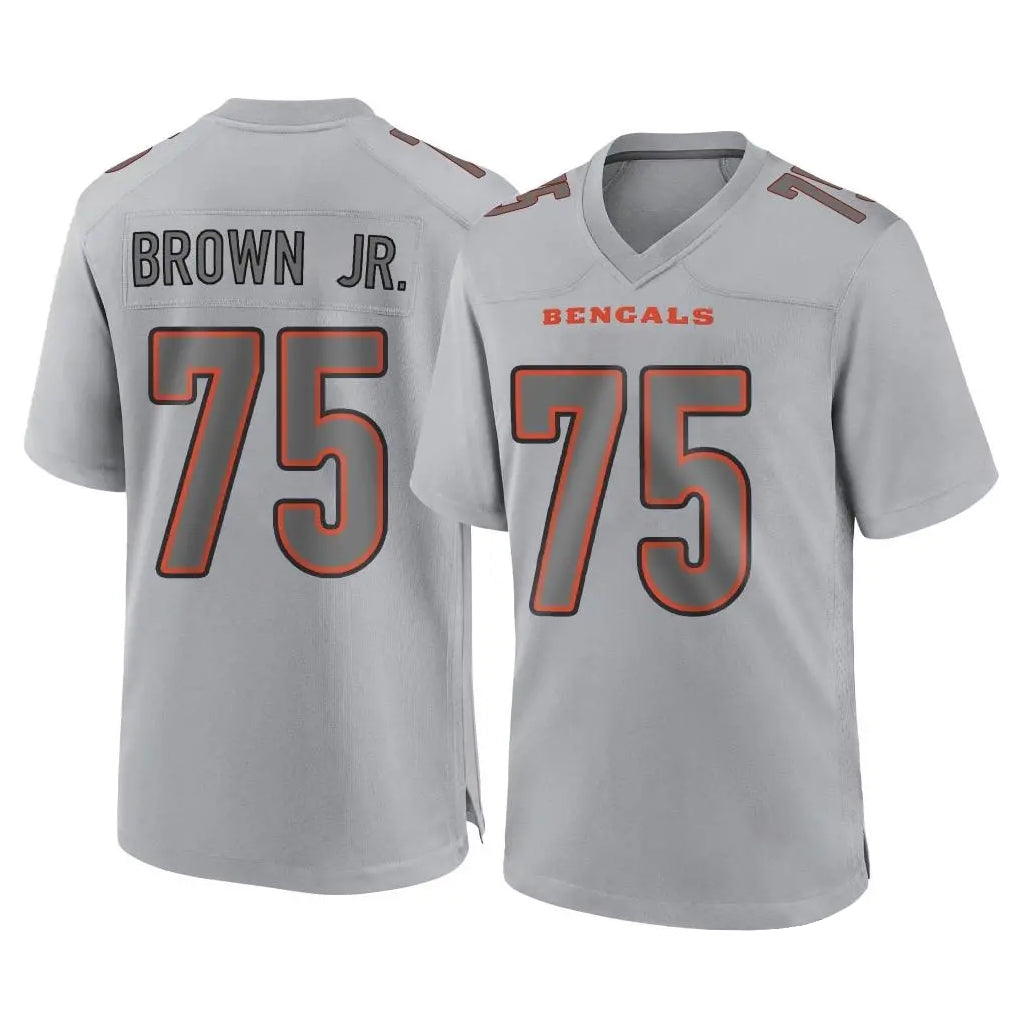C.Bengals #75 Orlando Brown Jr. Player Gray Atmosphere Fashion Game Gdoa Stitched Jerseys