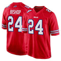 B.Bills #24 Cole Bishop Player Red Home Game Gdoa Stitched Jerseys