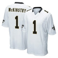 NO.Saints #1 Kool-Aid McKinstry Player White Home Game Gdoa Stitched Jerseys