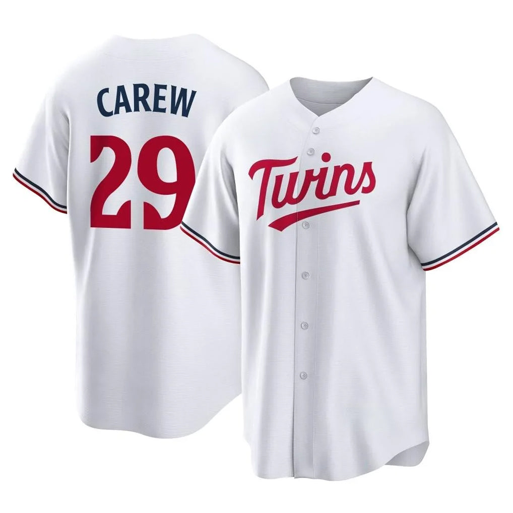 M.Twins #29 Rod Carew Player White Home Game Fdoa Stitched Jerseys