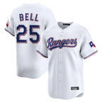 T.Rangers #25 Buddy Bell Player White Home Limited Fdoa Stitched Jerseys