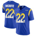 LA.Rams #22 Trent McDuffie Player Royal Limited Vapor Untouchable Home Game Gdoa Stitched Jerseys
