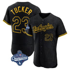 LA.Dodgers #23 Kyle Tucker Player Black World Series Meet Snake Skin City Limited Elite Home Fdoa Stitched Jerseys