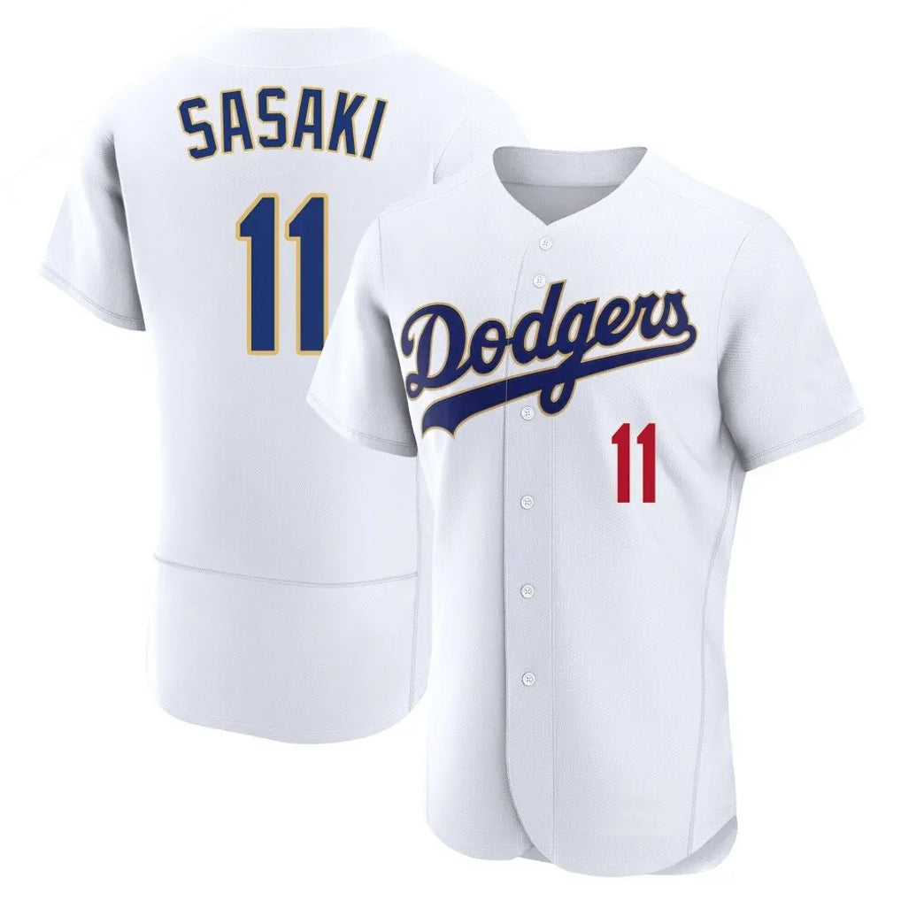 LA.Dodgers #11 Roki Sasaki Player Gold White 2026 Collection Stadium Limited Elite Fdoa Stitched Jerseys