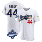 LA.Dodgers #44 Andy Pages Player Gold White World Series Meet 2026 Collection Stadium Limited Elite Fdoa Stitched Jerseys
