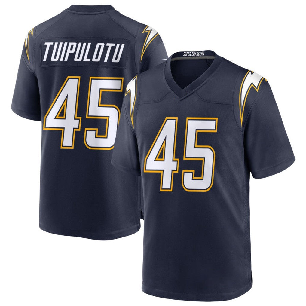 LA.Chargers #45 Tuli Tuipulotu Player Navy Alternate Home Game Gdoa Stitched Jerseys