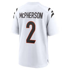 C.Bengals #2 Evan McPherson Player White Home Game Gdoa Stitched Jerseys