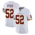 W.Commanders #52 Sonny Styles Player White Limited Vapor Untouchable Home Game Gdoa Stitched Jerseys