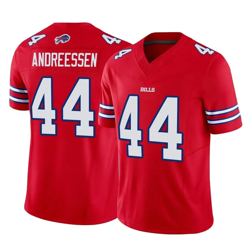 B.Bills #44 Joe Andreessen Player Red Vapor F.U.S.E. Limited Home Game Gdoa Stitched Jerseys
