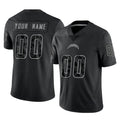 Custom LA.Chargers Black Reflective Limited Game Any Name & Numbers Gdoa Stitched Jerseys